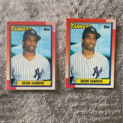 1990 Topps Deion Sanders Baseball Card 