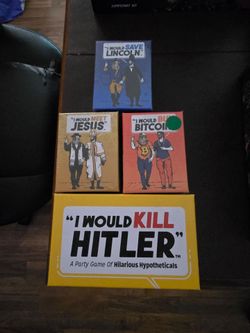 I would kill hitler party game with 3 expansions