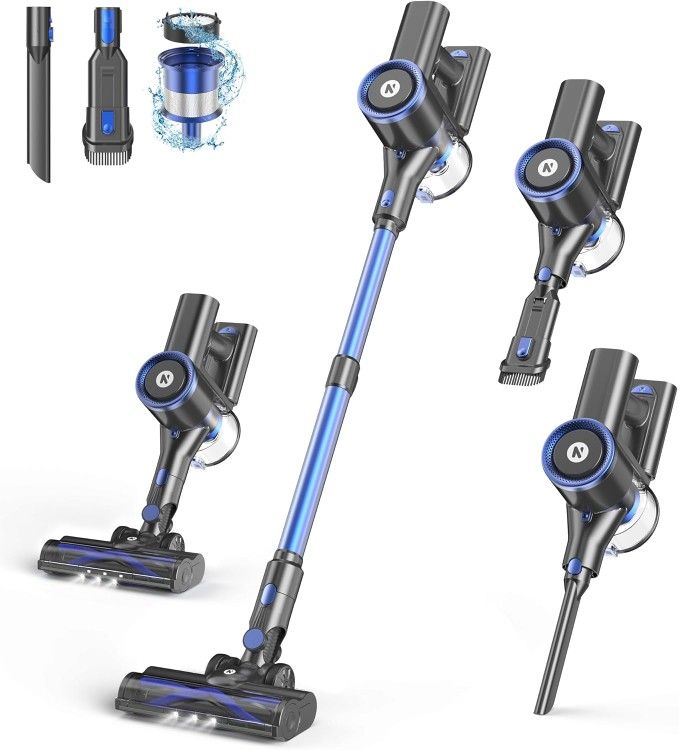 NADALY Cordless Vacuum Powerful Suction for Hardwood & Carpet