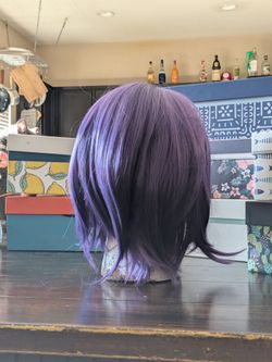Short bob purple wig