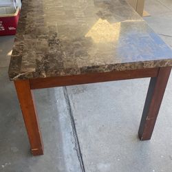 Marble Top Table 66 “ X 38” (No Chairs)