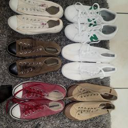 CONVERSE, NEW BALANCE, VANS, AMERICAN EAGLE SHOES FOR MEN SIZE 7-10