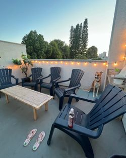 5 Blue Deck Chairs