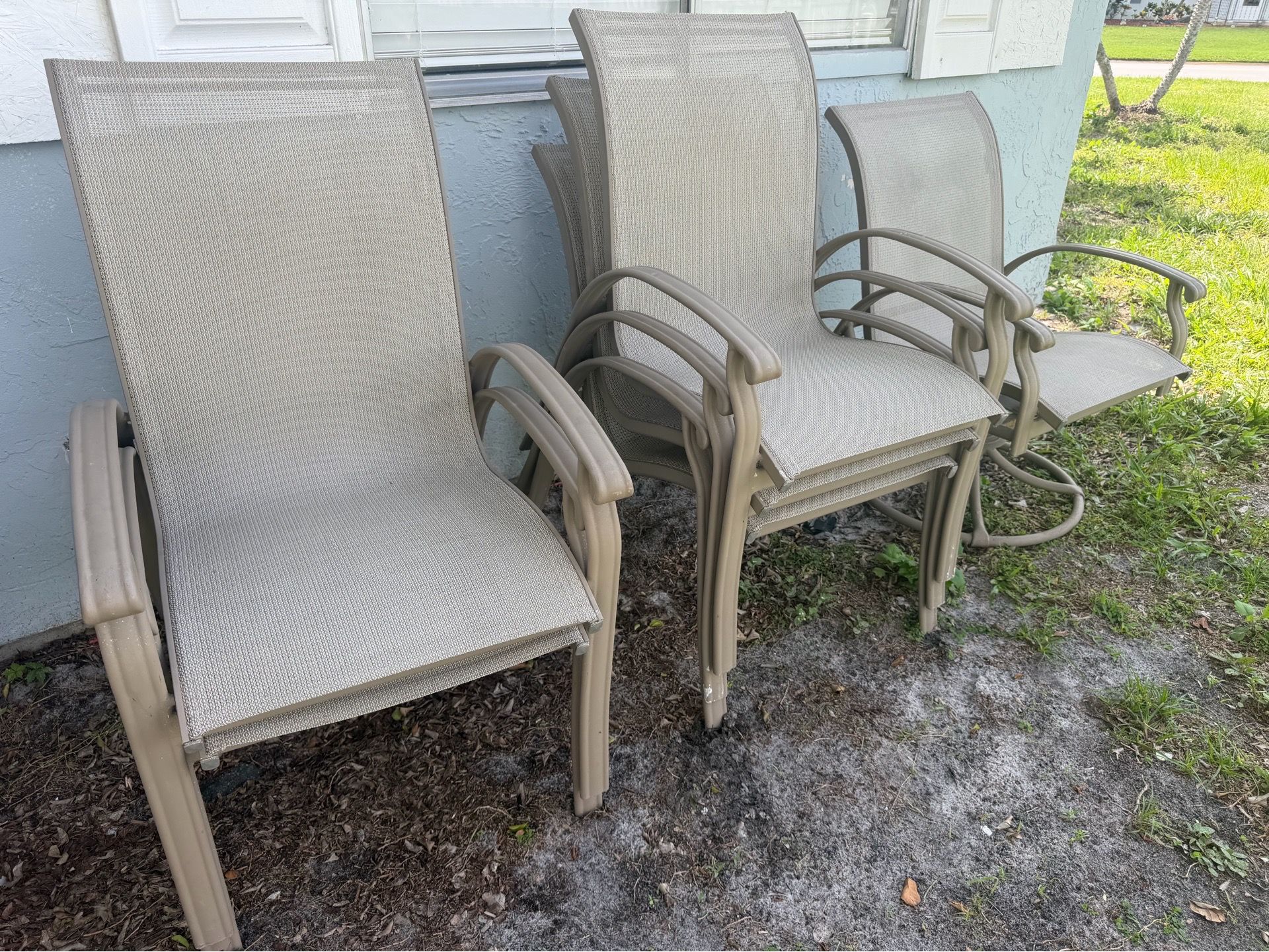 Samsonite outdoor metal chairs set (6)