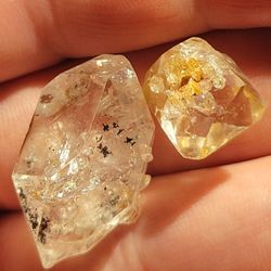 49.45ctw Pair of Herkimer diamonds Crystals Bundle / Lot of two