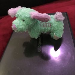 Used Stuffed Doggy That Says Cutie On It 