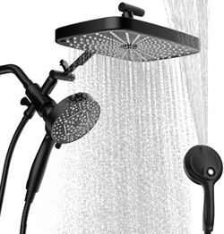 Brand New – BatheCo High-Pressure Rainfall Shower Head & Handheld Combo (Matte Black)