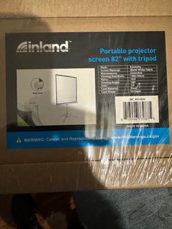 Inland 82" Portable Projector Screen with Tripod