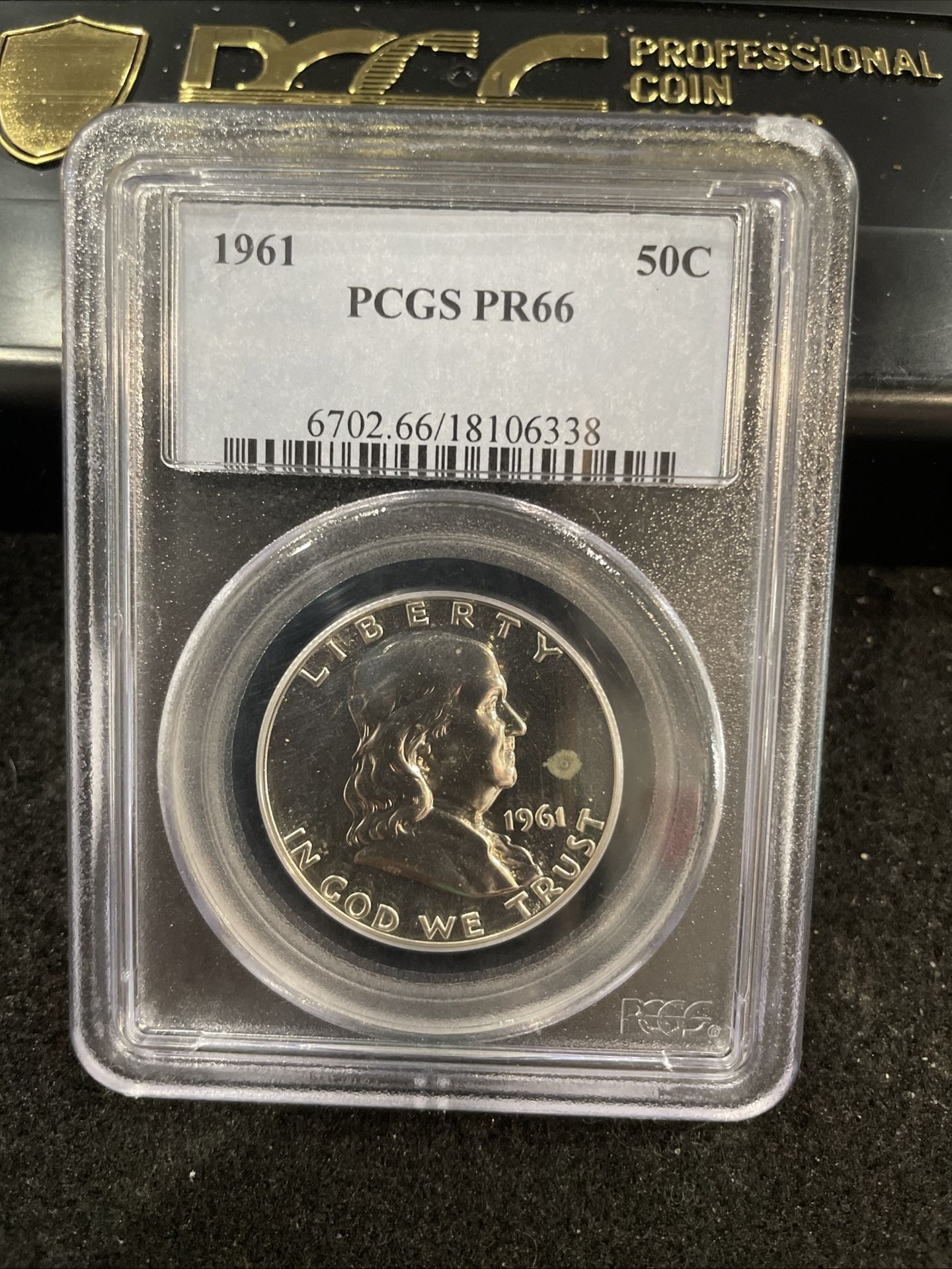 1961 Gem Proof Franklin Half Dollar Graded At PR66 2-14