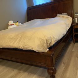 Modern King Wood Bed $480