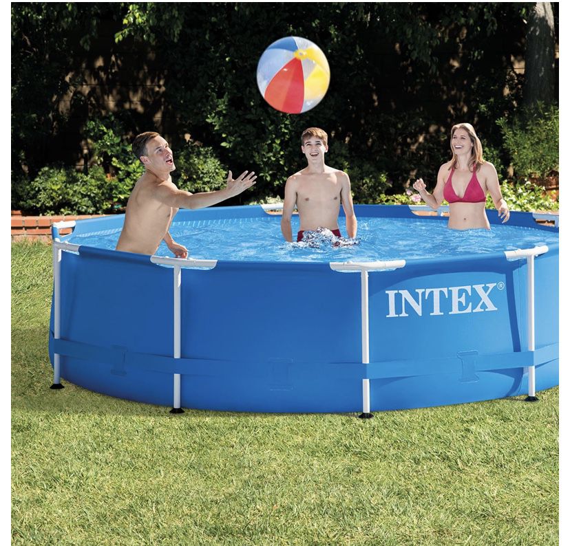 Intex 10' x 30" Metal Frame Above Ground Swimming Pool includes pump &filter brand new $300