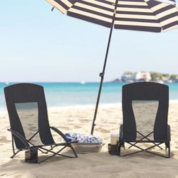 Portable Beach Chairs Set of 2