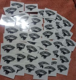 45 Broncos tats (approx 1.3")