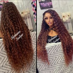 Human Hair Blended Lace Front Wig 