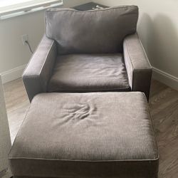 CHAIR AND OTTOMAN 