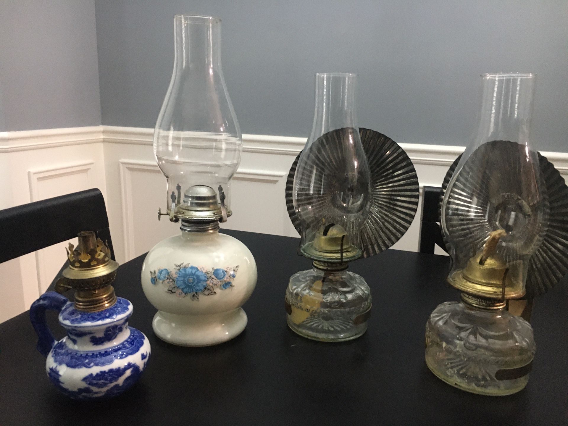 Antique Oil Lamps- Perfect Condition