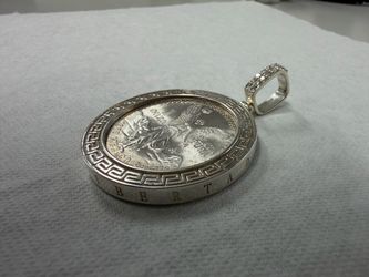 1983 1 oz  silver Libertad pendent custom bezel