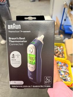 Brand New Braun ThermoScan 7+ Connect Ear Thermometer - Pediatrician Recommended