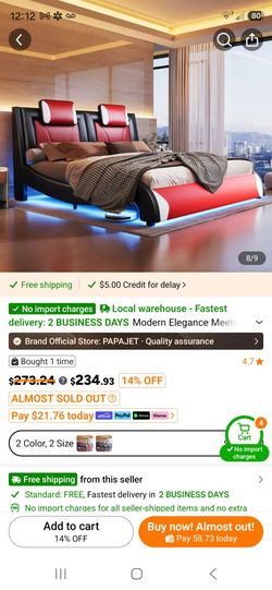 Queen bed