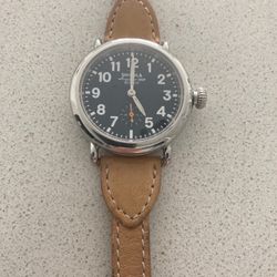 *RARE* SHINOLA DETROIT THE RUNWELL 36MM WATCH LEATHER TRIPLE WRAP STRAP BIRDY NEW For Sale!!