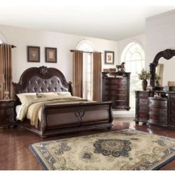 Stanley Furniture Bedroom Set Queen bed Dresser Mirror Nightstand 