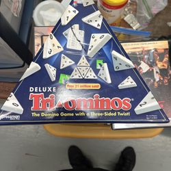 NEW PRESSMAN DELUXE TRIOMINOS GAME - DOMINOES WITH A 3-SIDED TWIST! DELUXE TILES