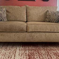 TAN SOFA & CHAIR $125