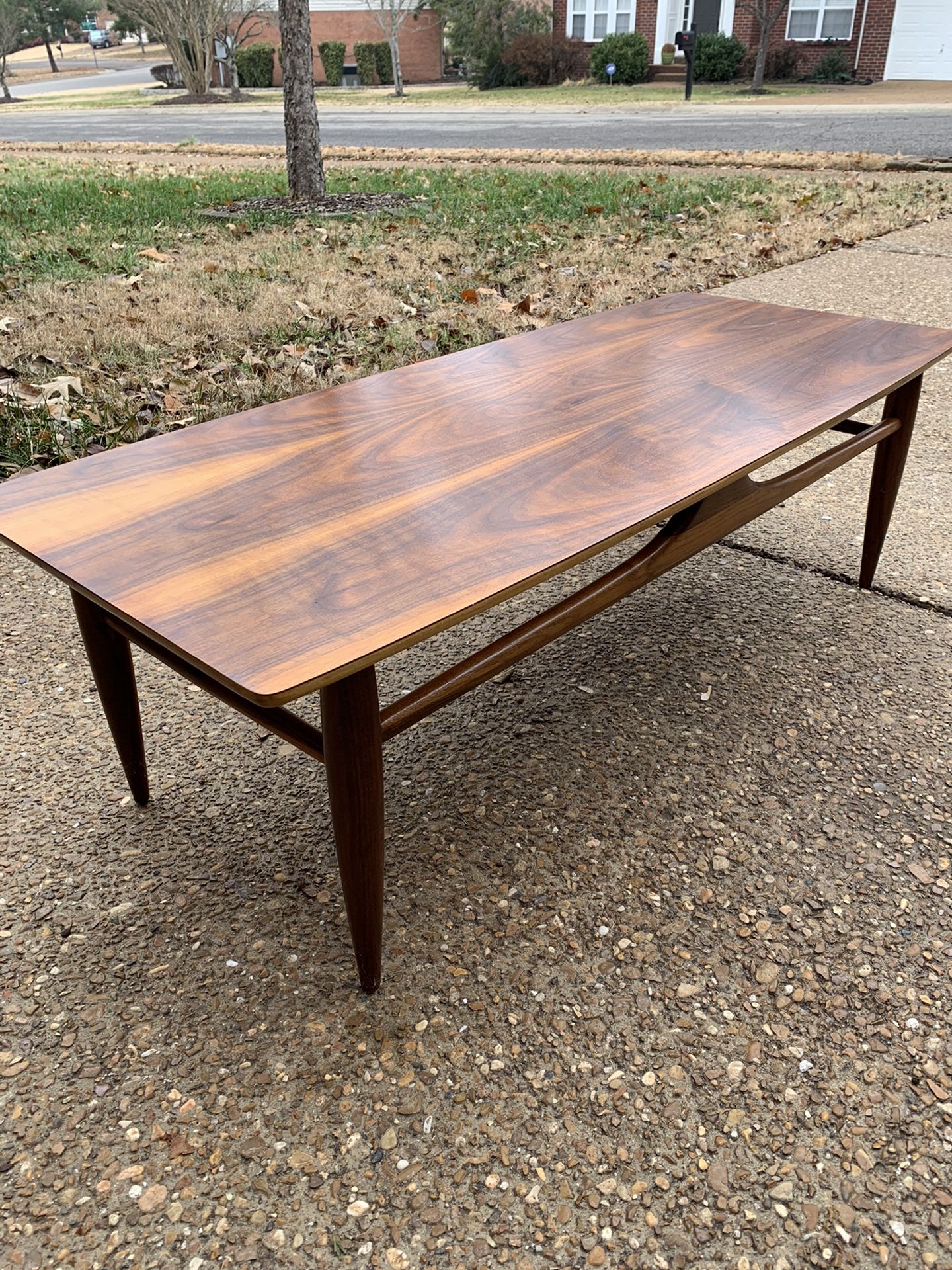 Mid century modern walnut coffee table