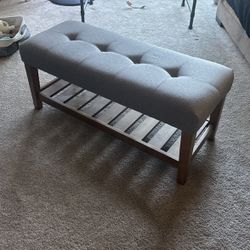 Padded Wood Bench