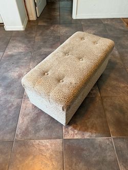 Cheetah print Tufted Upholstered Ottoman Bench