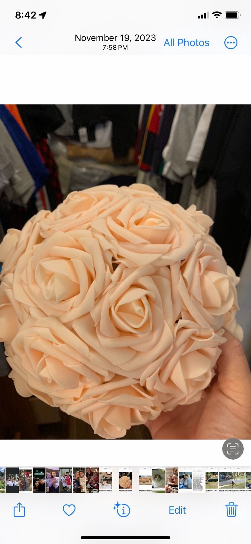 Wedding Decor Flower Real Rose Look