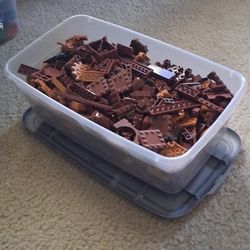 5 Lbs Sorted Brown LEGO Lot