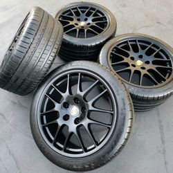 20” Porsche Panamera New Satin Black OEM Wheels and Tires