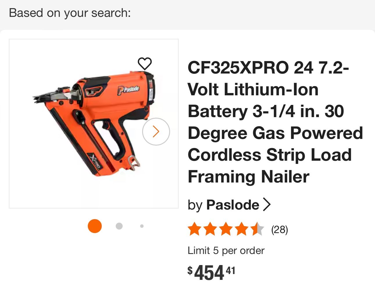 Paslode Cordless Framing Nailer