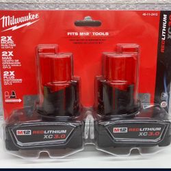 Milwaukee M12 XC 3.0 Battery 2 Pack