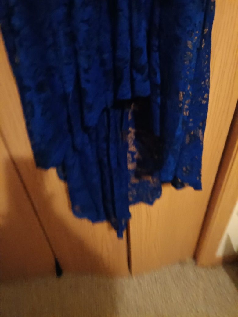 Lace Royal Blue Dress Plus Size