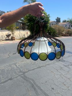 Vintage swag pendant light