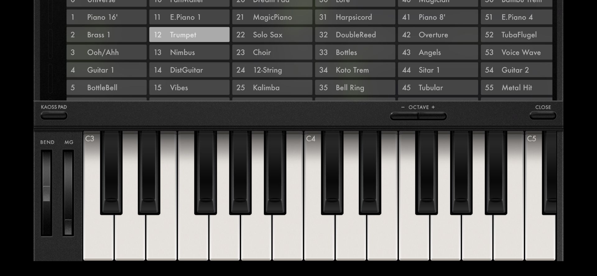 iPad Con Samples Korg M1