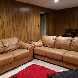 Leather Couch Set 