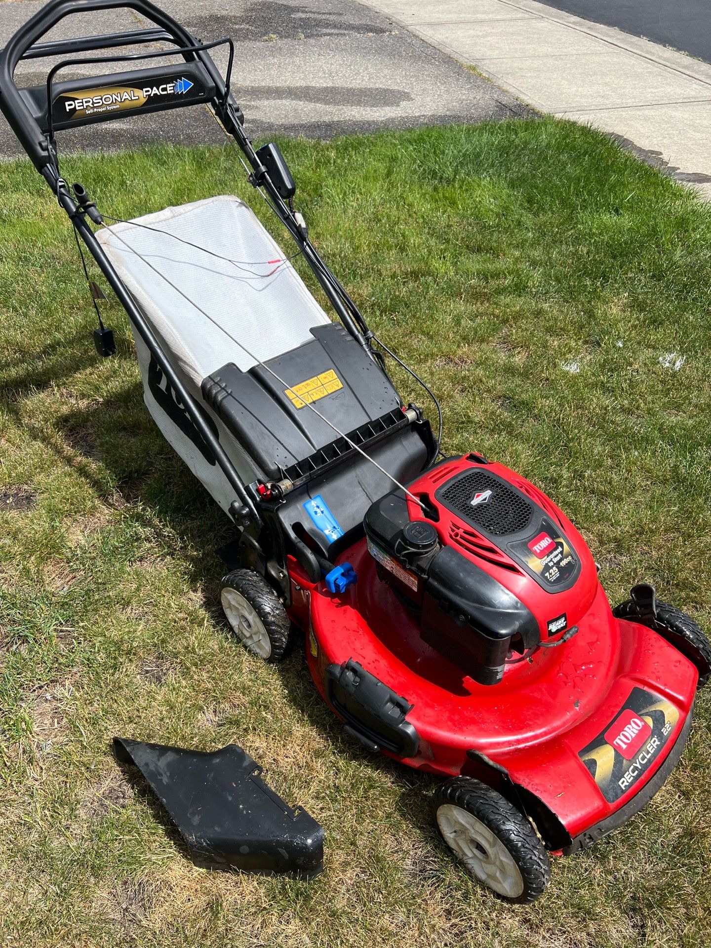 Toro Self Propelled Electric Start Lawn Mower with bag