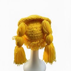 Knitted Pigtail Hat