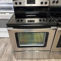 Amana stainless steel electric stove with warranty