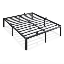 Metal Bed Frame Full Size, 14 Inch 3500 lbs Heavy Duty Platform Bed FramesSteel Slats Noise Free No Box Spring Needed, Easy Assemble Sturdy Bedframe R