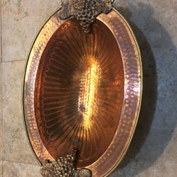 Solid Brass Decorative Tray good condition