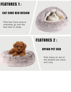 HYQ Small Dog Bed, Cat Beds for Indoor Cats Washable