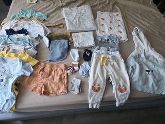 Baby Clothes 9 & 12 Months Shirts, Pants, BIBS, Blankets