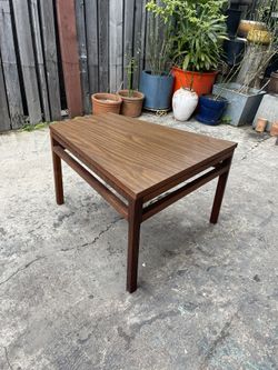Vintage Mid Century Wedge Shaped Side Table with Formica Top