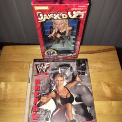 1998 Jakks Pacific Big Heads Rock Bobble Head WWF Sable And WWF Magazine 