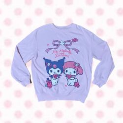 Sanrio Kuromi & My Melody Pink Crewneck