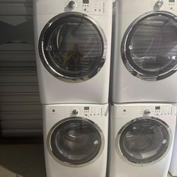 Electrolux 27 inch stackable front load washer and gas dryer